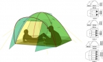 Туристическая палатка Canadian Camper KARIBU 4